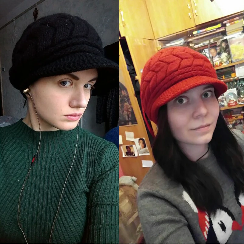 

2021 Winter Women Hat Luxury Knitted Hats Female Soft High Elastic Warm Caps Beanies Headgear Girl Cap Solid Color