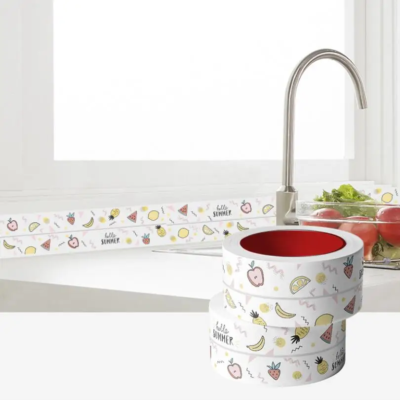 Милый мультяшный ПВХ кухонные наклейки на раковину водонепроницаемый стойкий к