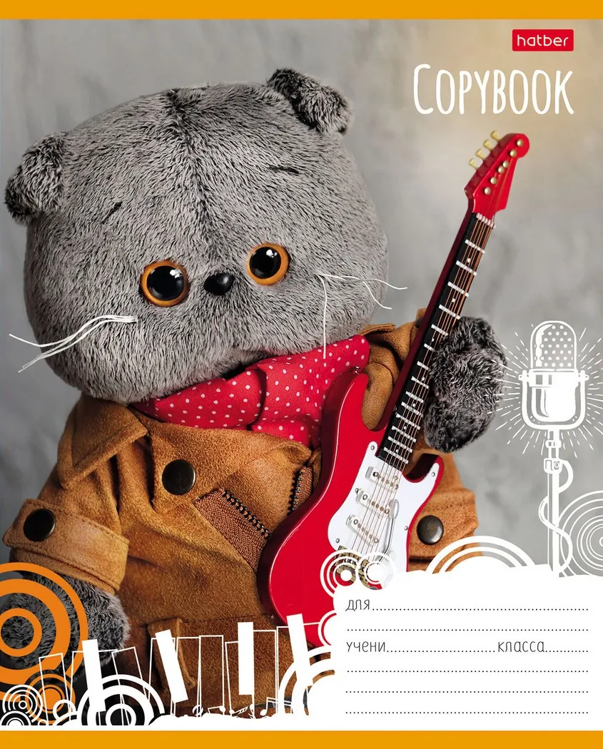 Набор тетрадей 18 л. х 10 шт Hatber &quotКот Басик&quot А5+ линия на скобе скругленные углы 5