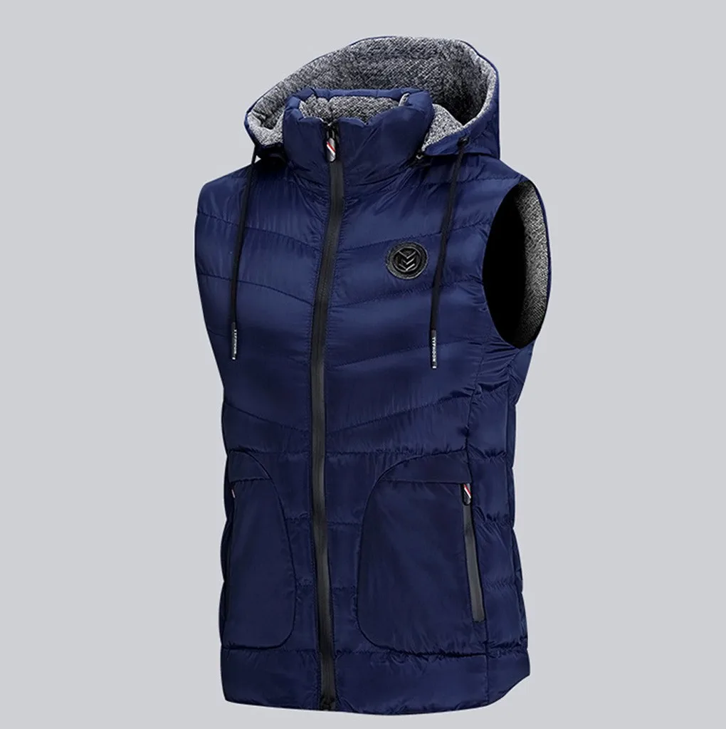 Casaco jaqueta masculino chaqueta hombre, Мужское пальто, Осень-зима, на молнии, уличная куртка с капюшоном, жилет, куртка, верхнее пальто
