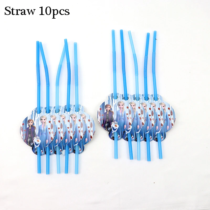 Straw 10pcs Платье принцессы «Холодное сердце» 2 вечерние поставки «Холодное сердце» вечерние Бумага соломы тарелки чашки для девочек с героями мультфильма «Холодное сердце»; 2 платья Эльзы и Анны для дня рождения Декор вечерние скатерть - Цвет: Straw 10pcs