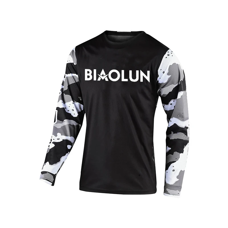 

Long Sleeve Corrida Downhill Jersey Mountain Bike Ciclismo Camisa Santa Cruz MTB Downhill Shirt Motocicleta Men Dirt Bike Tshirt