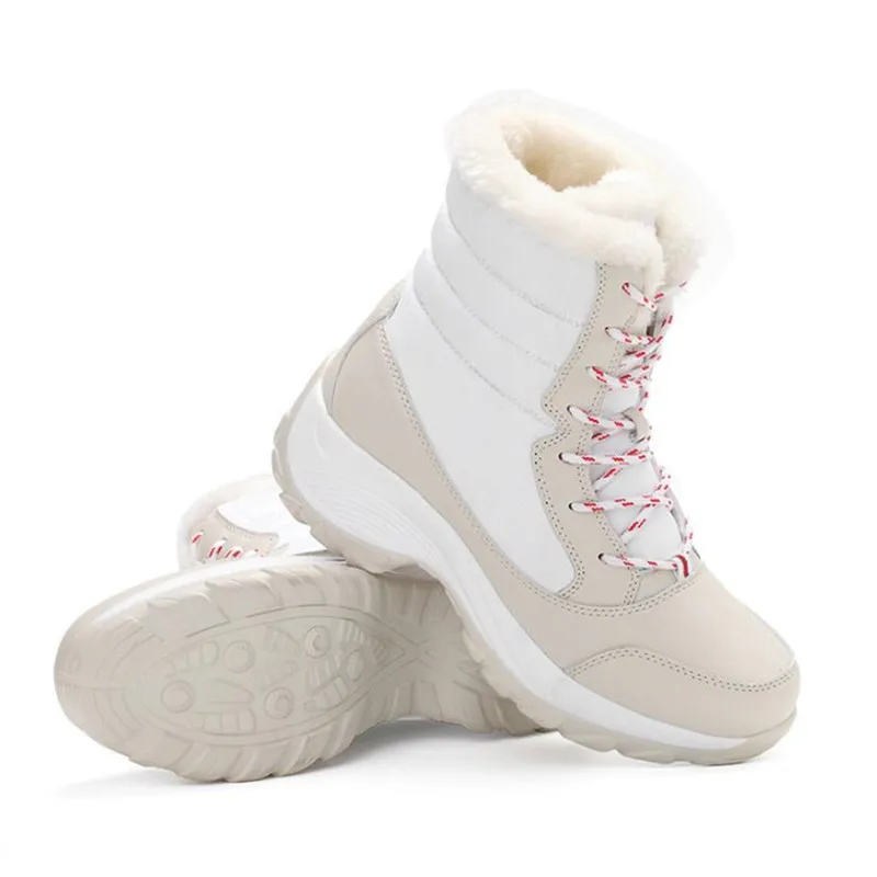 

Ботинки женские Зимние непромокаемые, на платформе, с меховым каблуком, теплые, 2020