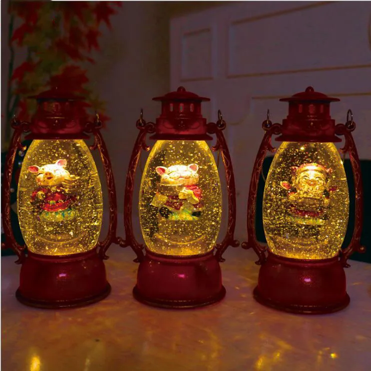 Плавающий снег ветер фонарь кристалл украшения новый год Бог богатства