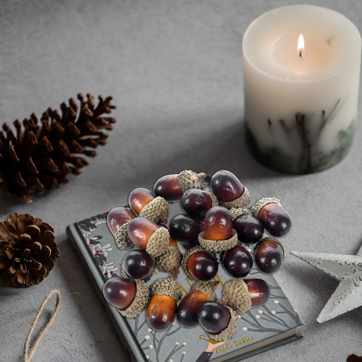 20 шт. искусственные желуди для осеннего дисплея Свадебная вечеринка праздник