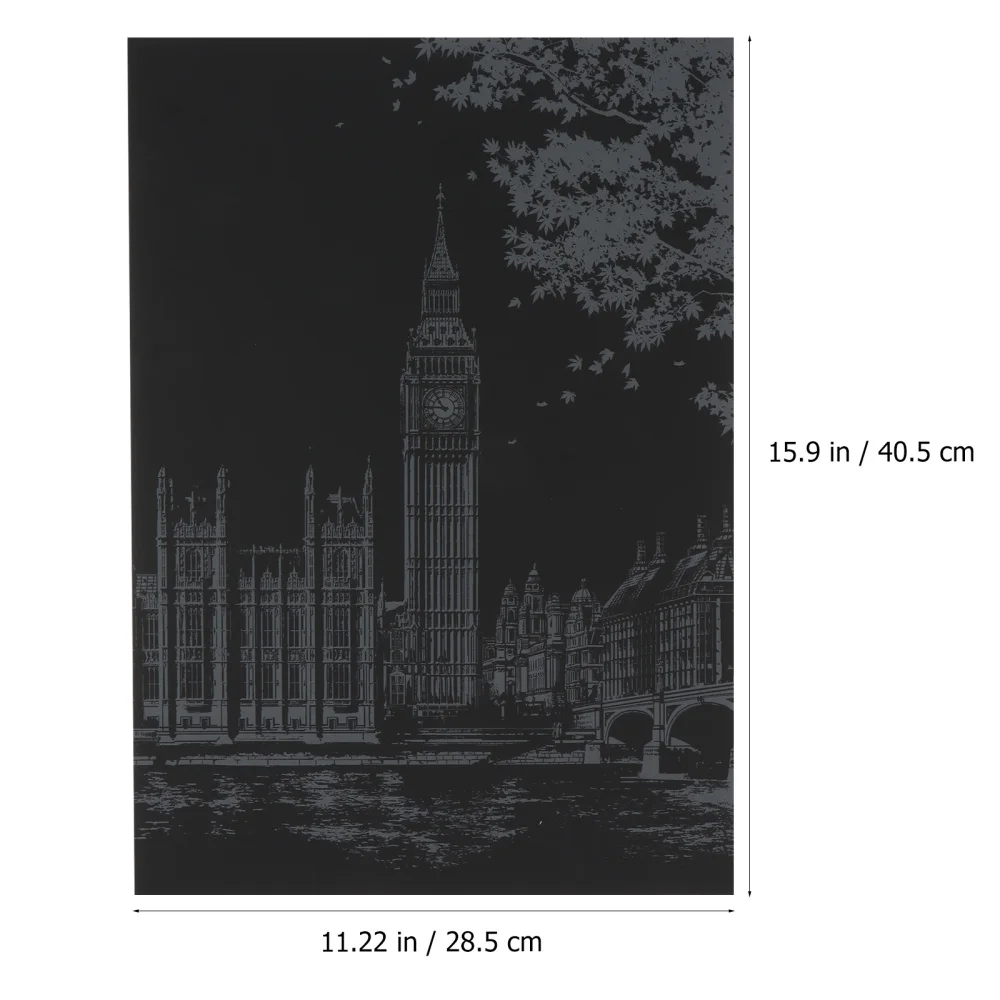 

2pcs Creative Colorful Scratch Paper Black Scratch Paper Crafts