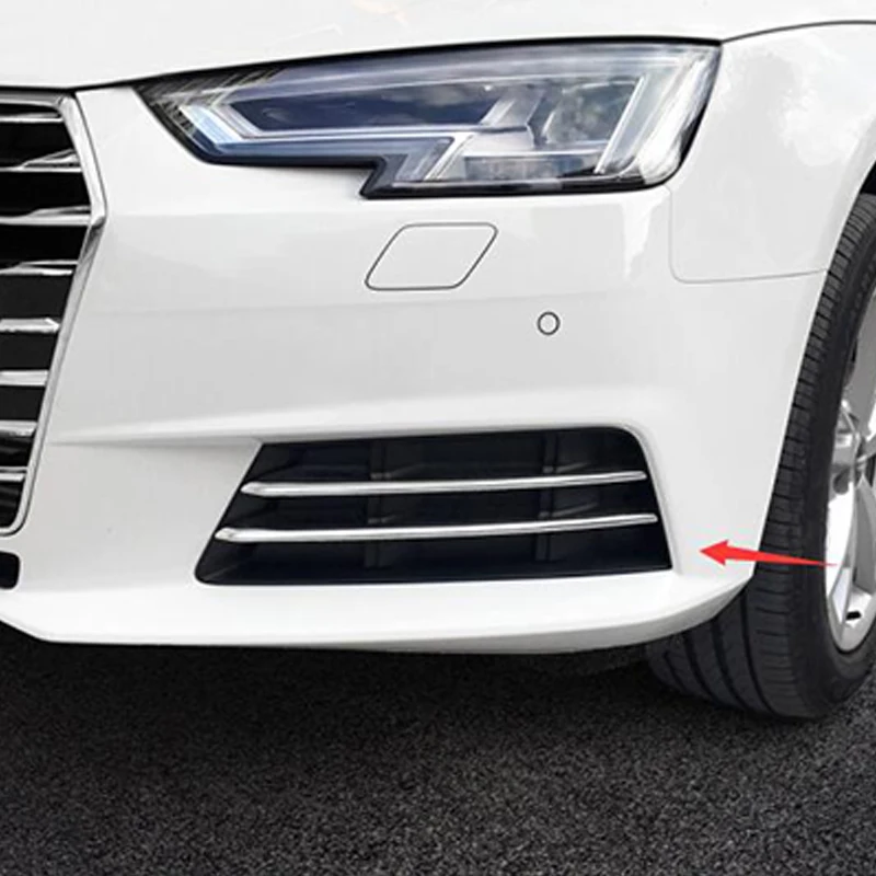 АБС-пластик хром для Audi A4 b9 2016 2017 автомобильные аксессуары передние