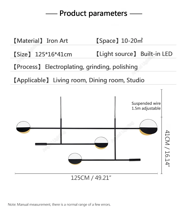 Современная светодиодная Подвесная лампа для кухни столовой металлическая