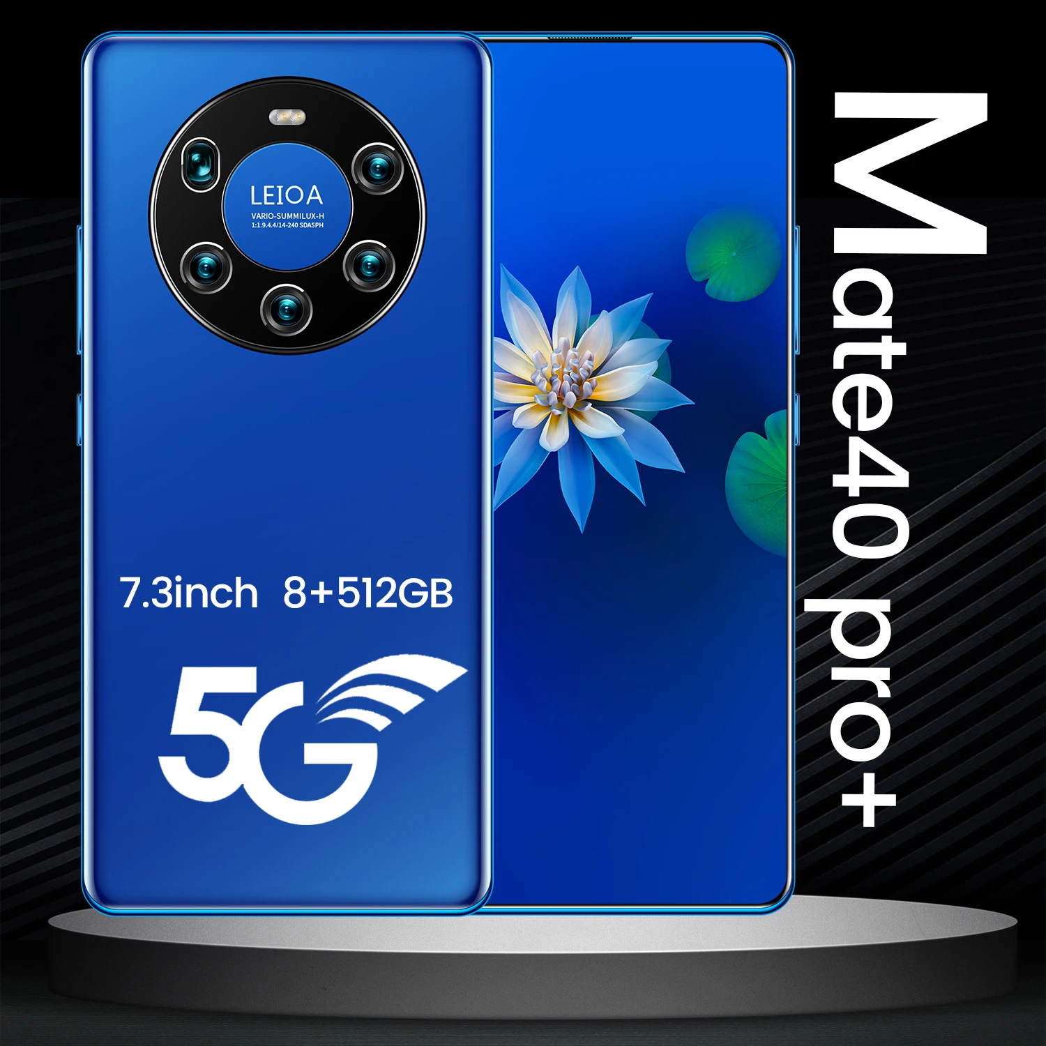 

New Arrival Mate40 Pro+ 7.3 Inch Full Screen 10 Core 6800mAh 5G Smart Phone Celular 12+512GB Andriod Mobile Phone 1440*3040