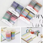 10 рулонов в коробке, милые декоративные канцелярские принадлежности, клейкая лента для скрапбукинга, Маскировочная лента, Васи-лента