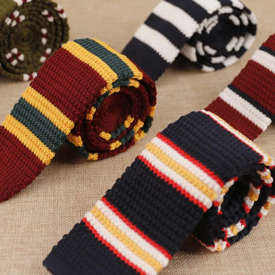 

Mens Tie New Knitted Neckcloth With Narrow Top Of 5cm Necktie Gifts For Men Formal Dress Neckwear Wedding Party Accessories
