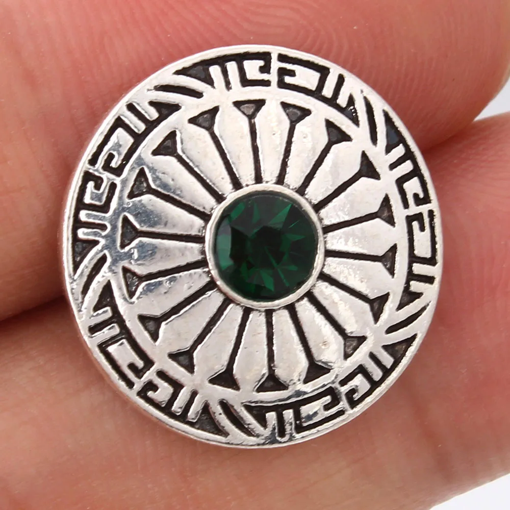 6 шт./лот новые металлические круглые пуговицы-застежки для ювелирных изделий 18