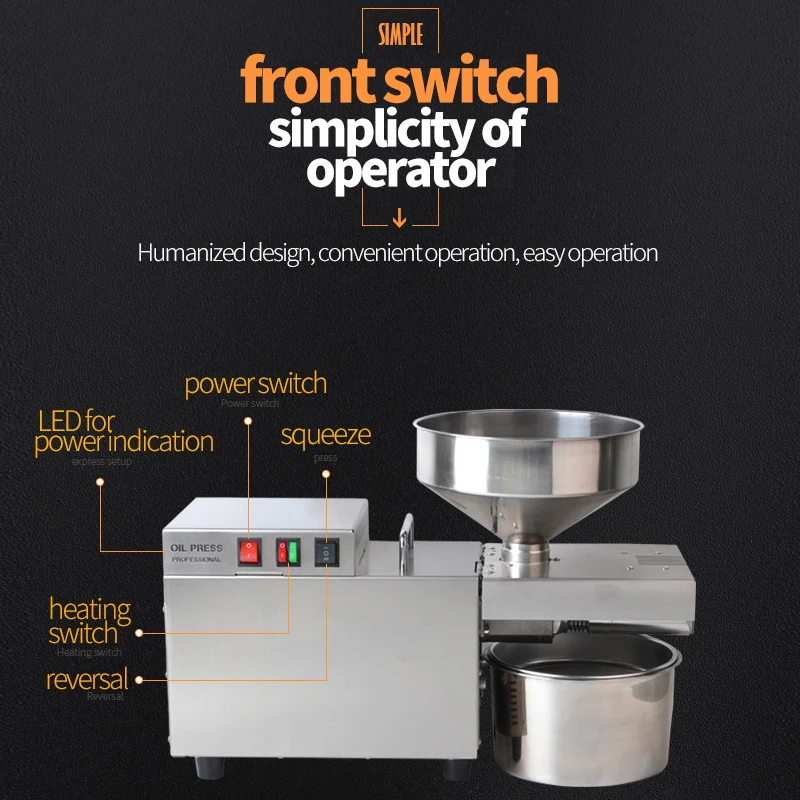 

Sunflower Castor Peanut Sesame Hot-Pressing Oil Extraction Machine