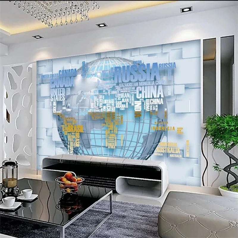 Современная большая роспись на заказ модное украшение для дома HD модная карта с