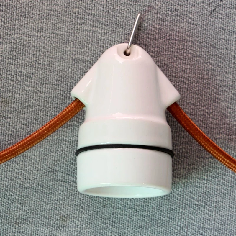 Керамический держатель лампы E27 с двусторонним входом для праздничных подвесных