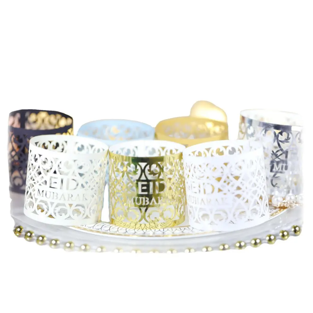 

Eid Mubarak Paper Napkin Ring Ramadan Lace Paper Home Decoration Table DecorFor Home Napkin Holder Table Decor