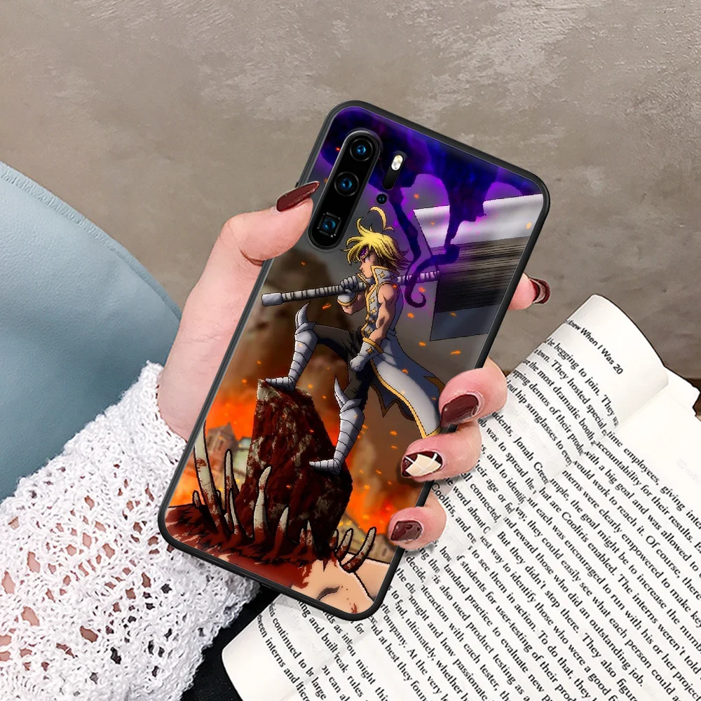 

Nanatsu no Taizai Phone Case For Huawei P Mate Smart 10 20 30 40 Lite Z 2019 Pro black Hoesjes 3D Funda Trend Coque Soft Shell