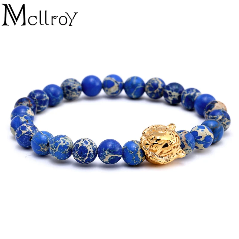 Mcllroy камень мужской s браслет мужские ювелирные изделия pulseras hombre императорская