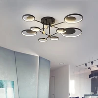modern led ceiling lamps metal round circle chandelier for kitchen surface mount indoor lighting fixture living room bedroom