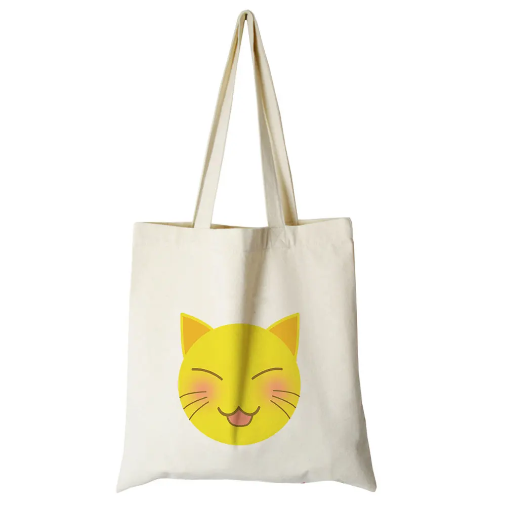 shopping bag 13 Происхождения милый кот серии Холст на заказ сумка индивидуальные Эко сумки на заказ хозяйственные сумки с логотипом - Цвет: shopping bag 13