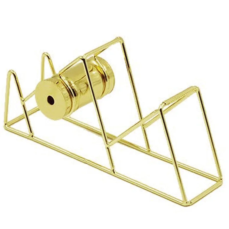 Desktop Tape Dispenser Wire Metal Beautiful Desk Accessory Classically Designed for the Office or Home (Gold L) |