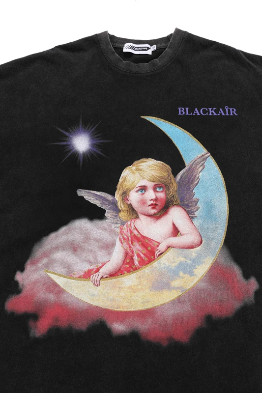 

T Shirt Men Vintage Angle Printed Tops Harajuku Streetwear Oversized T Shirt for Men Nice Summer 100% Cotton Male T-shirts