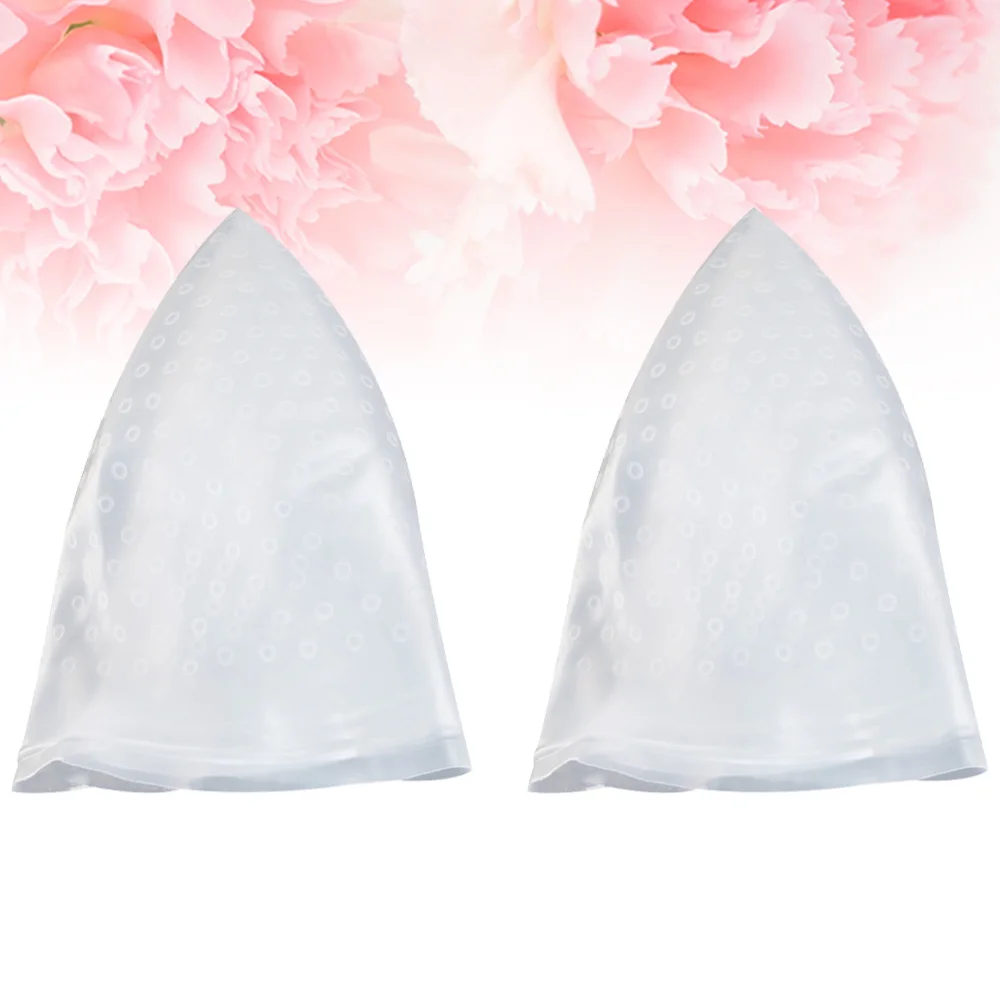 

2pcs Silicone Hair Dye Caps Elastic Highlight Hat Protective Hair Coloring Caps with Hooks for Sanlon (White)