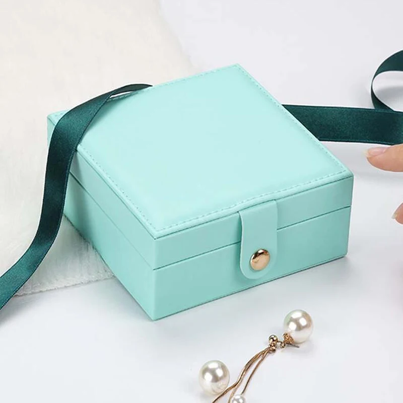 

Single Layer PU Simple Jewelry Storage Bags Stud Earrings Ring Small Jewelry Bag Outdoor Travel Accessories