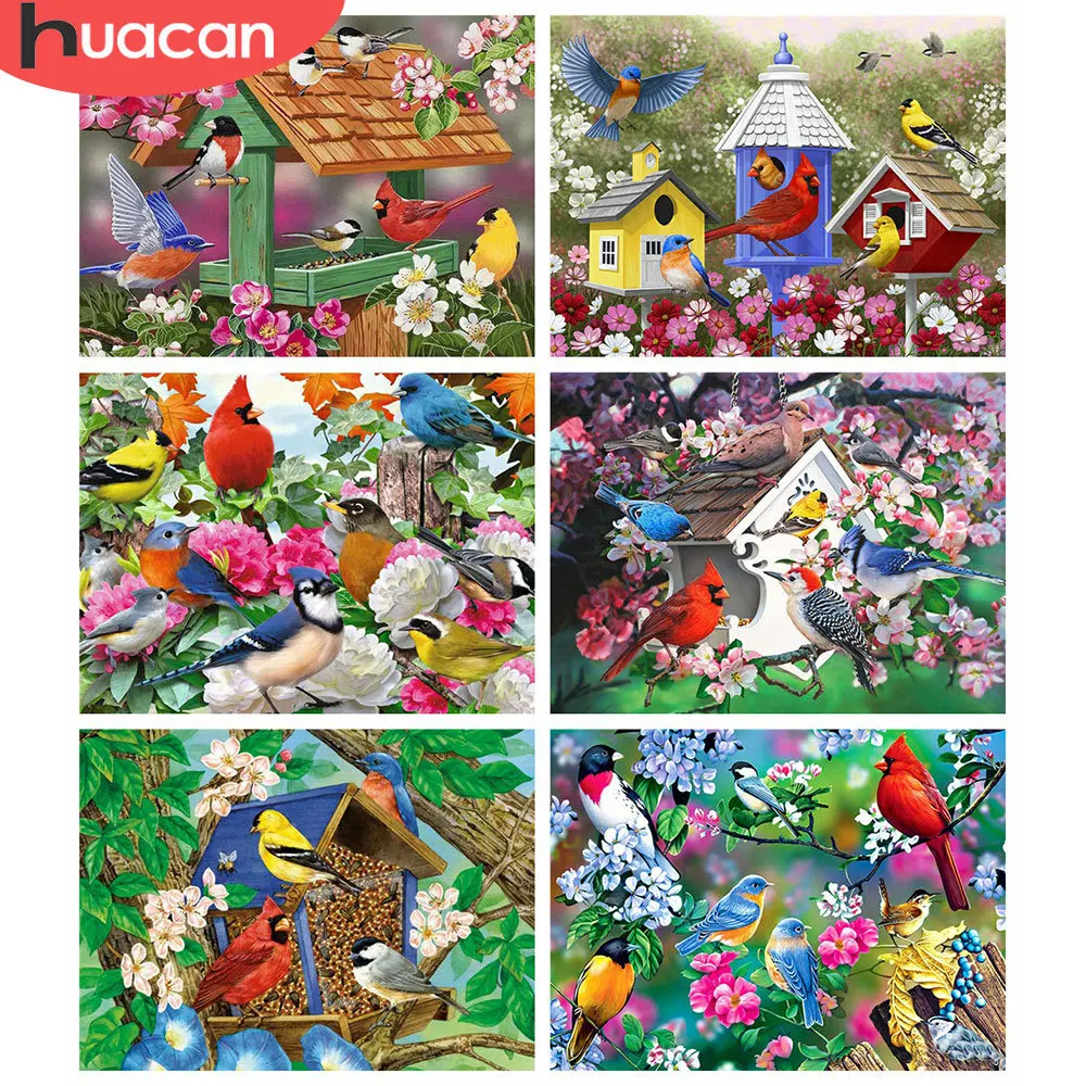 

Алмазная живопись с птицами и цветами, для рукоделия