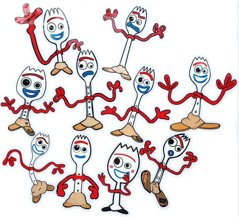 10 листов История Игрушек 4 форки Вуди Базз 100 шт. водонепроницаемые наклейки для