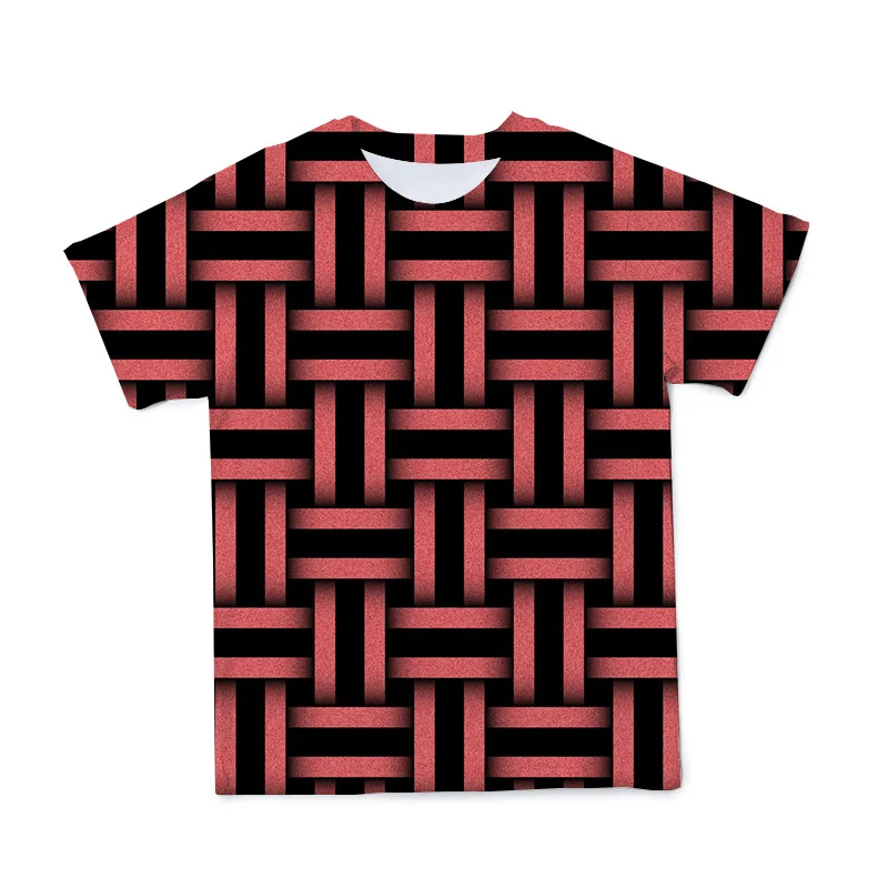 

Geometric 3D Print T-shirt Classic Pattern Women's T-shirt Fashion Pink O-Neck Short Sleeve Lovely Lady Sports Tees Tops XXS-6XL