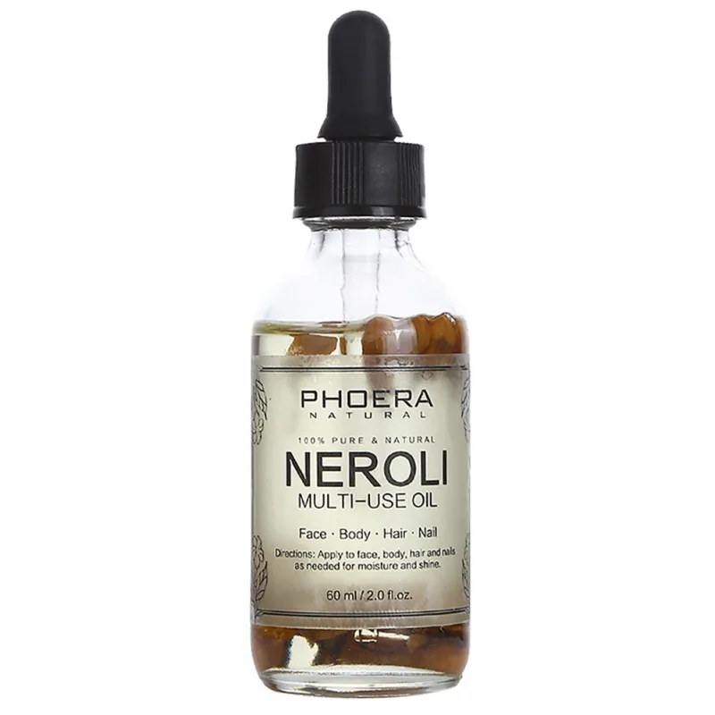 

Multi-Use Plant Oil Moisturizing Anti-aging Relaxing Brightening Essence For Face Body And Hair With Natural Petals 60ML