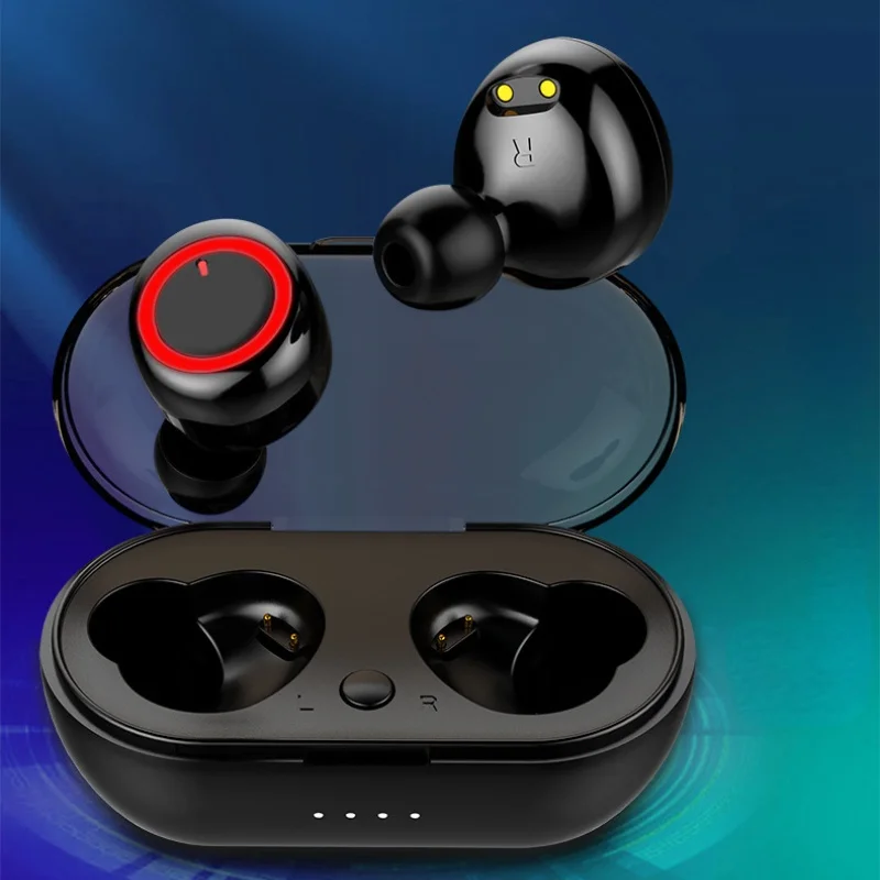 VYOPBC Y50 TWS Bluetooth 5.0 Headphone Wireless Sports Earphone IPX5 Waterproof Low Gaming Delay Headset with Battery Display |