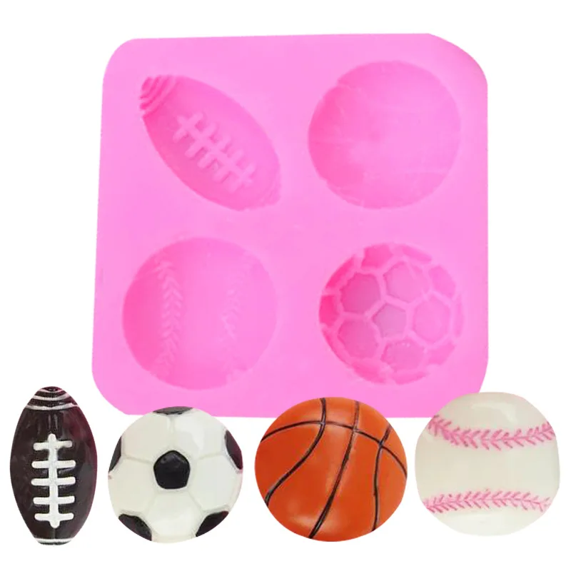 

Soccer Basketball Football &Tennis Ball Cake Mold Chocolate Mould Fondant Kitchen Baking Cake Tool Baking Molds