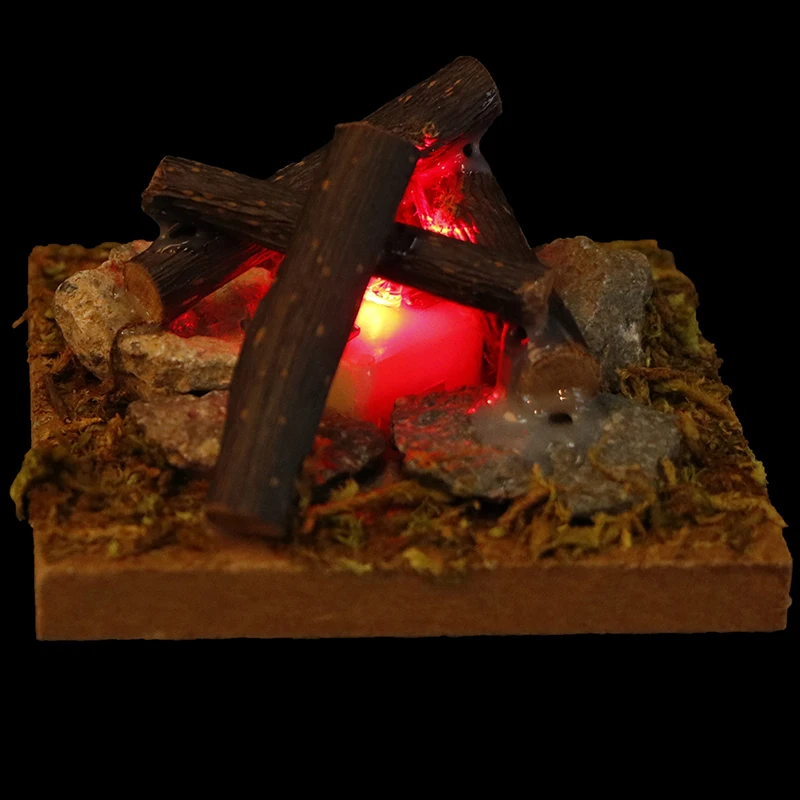 

1:12 Dollhouse Miniature Bonfire Scene Model Outdoor Garden Decor Accessories