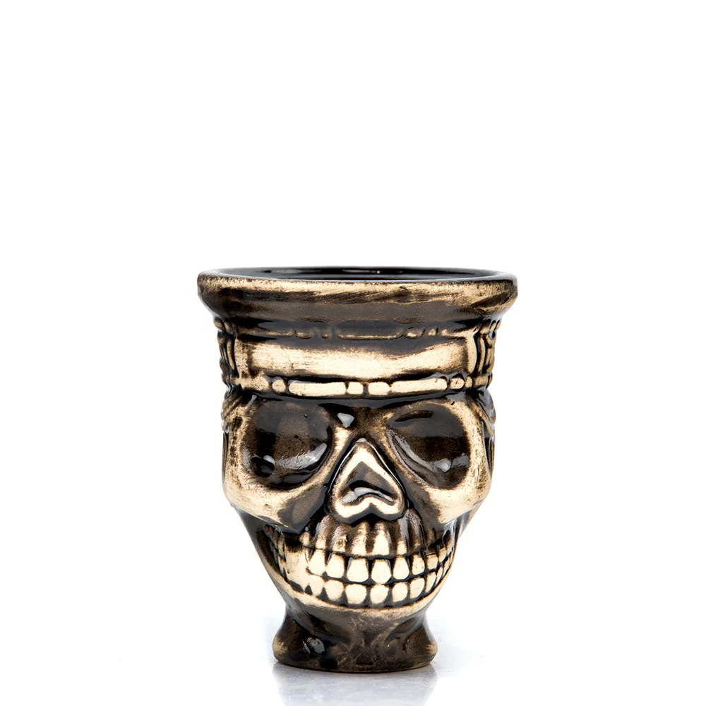 Керамическая чаша для кальяна DEJAYA с креативным черепом наргиле Альфа кальян