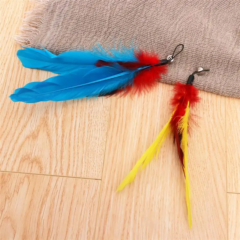 Выдвижной кот игрушки интерактивные перо тизер палочка игрушка с 7 заправками