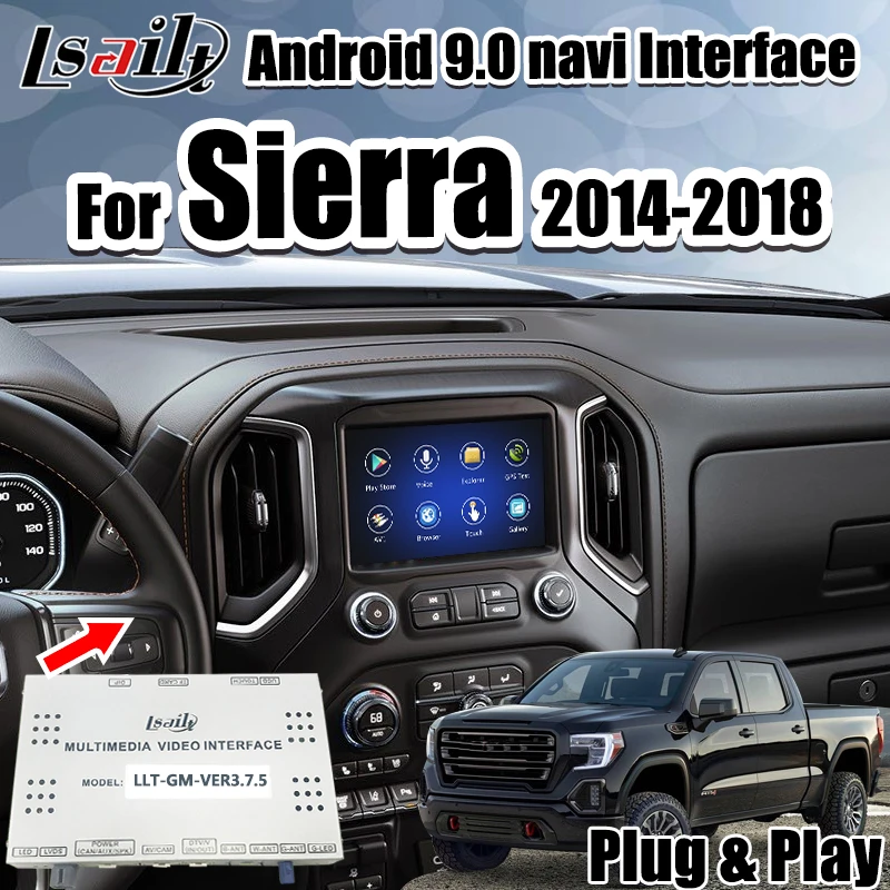 GPS навигатор Lsailt Android для 2014 2018 видеоинтерфейса Sierra land с Netflix YouTube Google Play GMC|GPS