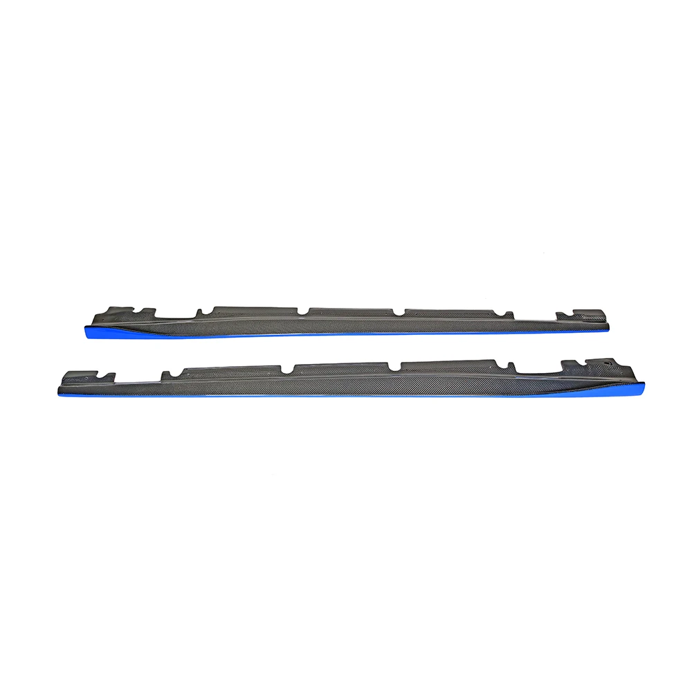Blue Edge Карбоновые боковые юбки для автомобиля, удлиняющие губы для Mercedes-Benz W176 A200 A250 A45 2013- W117 CLA200 CLA250 CLA260 CLA45 AMG - Цвет: Blue Edge