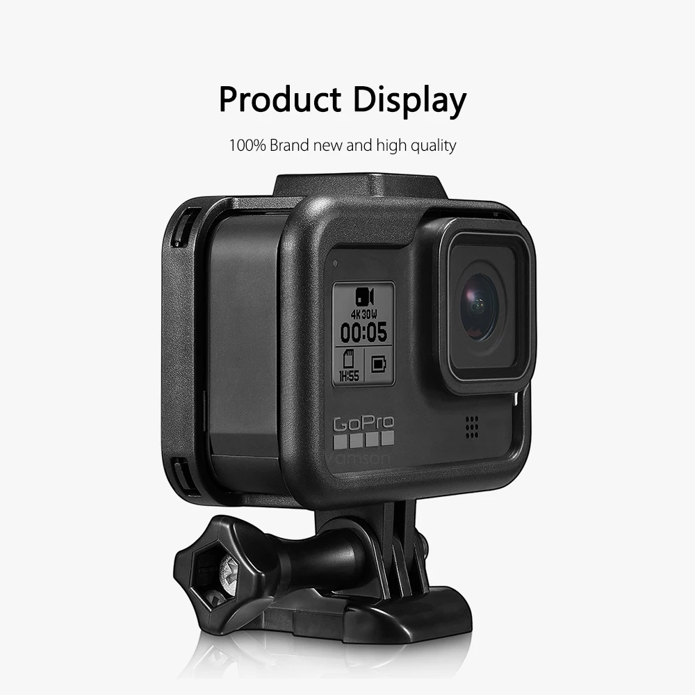 Vamson для GoPro Hero 8, черная рамка, чехол, защитная крышка, закаленное стекло, защита экрана, для GoPro, аксессуары VP652