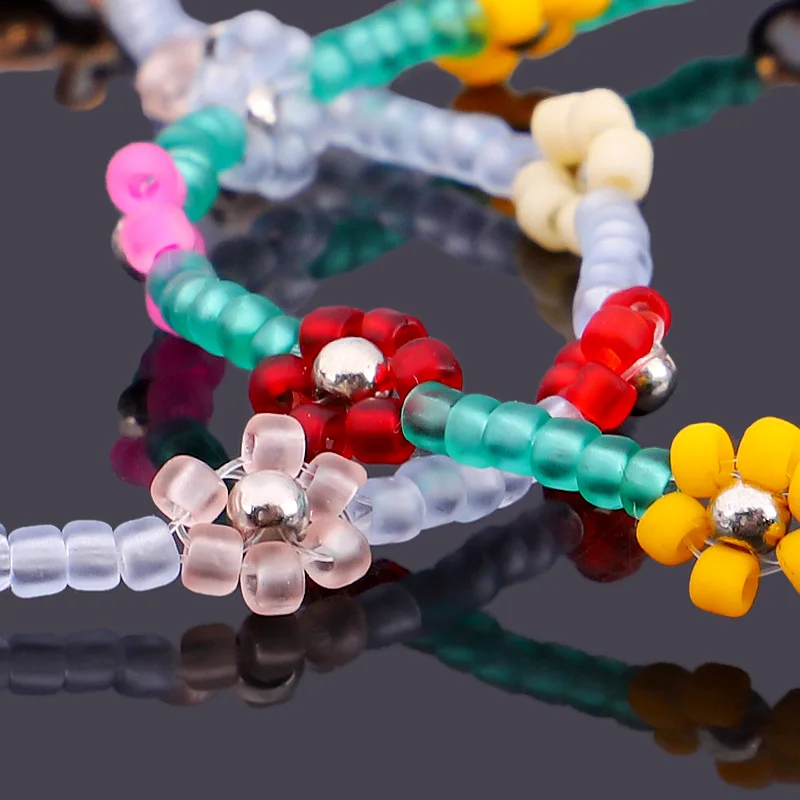 Браслеты ручной работы с Миюки Delica бисер веревка дружбы цветок Форма для женщин