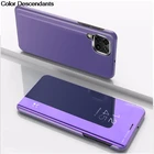 Чехол-книжка для Samsung A12, зеркальный, с подставкой, 6,5 дюйма
