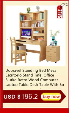 Escrivaninha поднос для кровати Mesa Escritorio мебель офисная Ретро деревянная прикроватная подставка для ноутбука компьютерный стол с книжным шкафом
