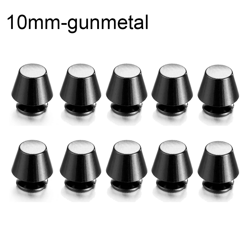 C gunmetal 10mm 10 шт. металлические закрытые звезды заклепки Ткань Кнопка одежды Скрапбукинг ремесла шляпа мешок обувь брюки DIY украшения аксессуары инструменты - Цвет: C gunmetal 10mm