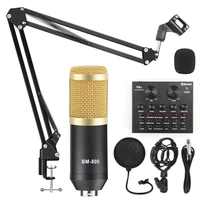 microphone studio recording kits bm800 condenser microphone for computer phantom power bm 800 karaoke mic sound card