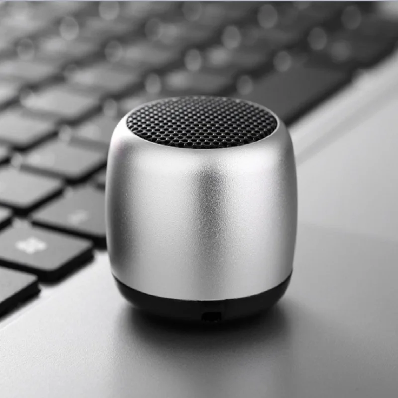 Металлический беспроводной Bluetooth динамик с микрофоном портативный мини Супер