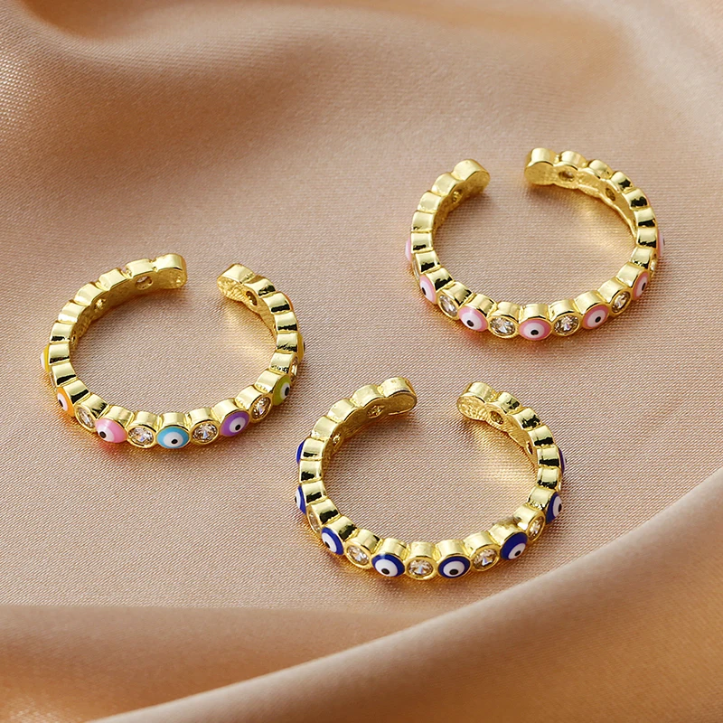 Кольцо женское с бриллиантами ярких цветов сглаз 2021 | Украшения и аксессуары