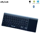 Ультратонкая беспроводная клавиатура Jelly Comb, Bluetooth2,4G для смартфона, планшет смарт TV, клавиатура для ноутбука с тачпадом