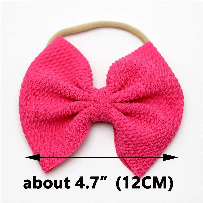 Повязка на голову женская тюрбан с большим бантом телесного цвета нейлоновая