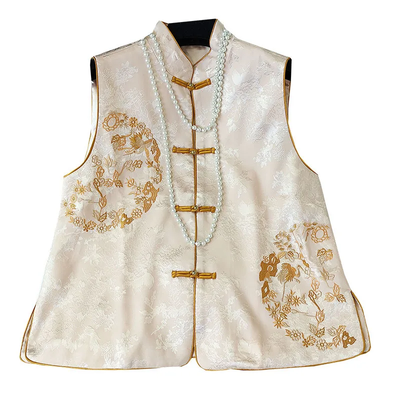 Китайская одежда этнический жилет винтажный с вышивкой | Тематическая и униформа